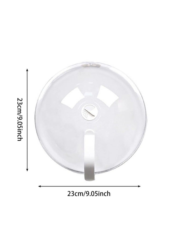 ShebSheb Food Protector Covers,Microwave Covers for Food Splatter,Transparent Microwave Guard Lid,Microwave Plate Coverwith Handle, Dishwasher Safe Guard Lid with Steam Vents, Anti-Splatter Lid - Image 2